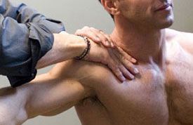 Patient receiving Active Release (ART) at Irvine Spine and Sport in Orange County, CA